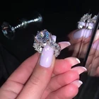 Diamond Ring Wholesale Luxury High Quality Crystal Diamond Ring Wedding Diamond Ladies Engagement Ring