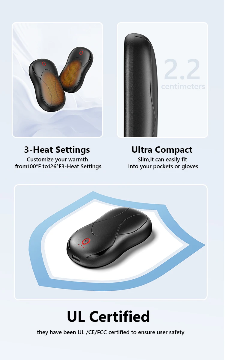 Hand Warmer, Portable, 3000mAh, ABS - detail 4