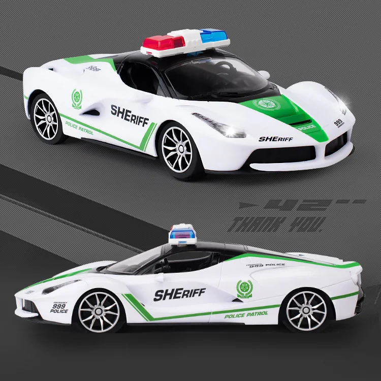 High Speed Police Plastic Rc Car 