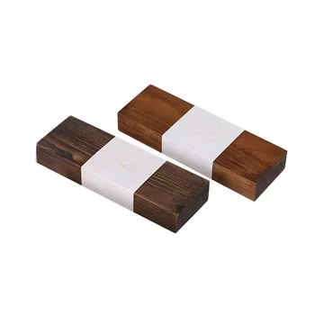 Eco Friendly solid rectangle wood pen pencil case desktop storage Wood Gift Box