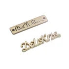 Metal Metal Metal Labels Fashion Design Name Custom Metal Logo Accessoires Labels Clothing Metal Tag