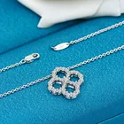 Silver Pendant Silver Classic 925 Sterling Silver Created Moissanite Pendant Necklace