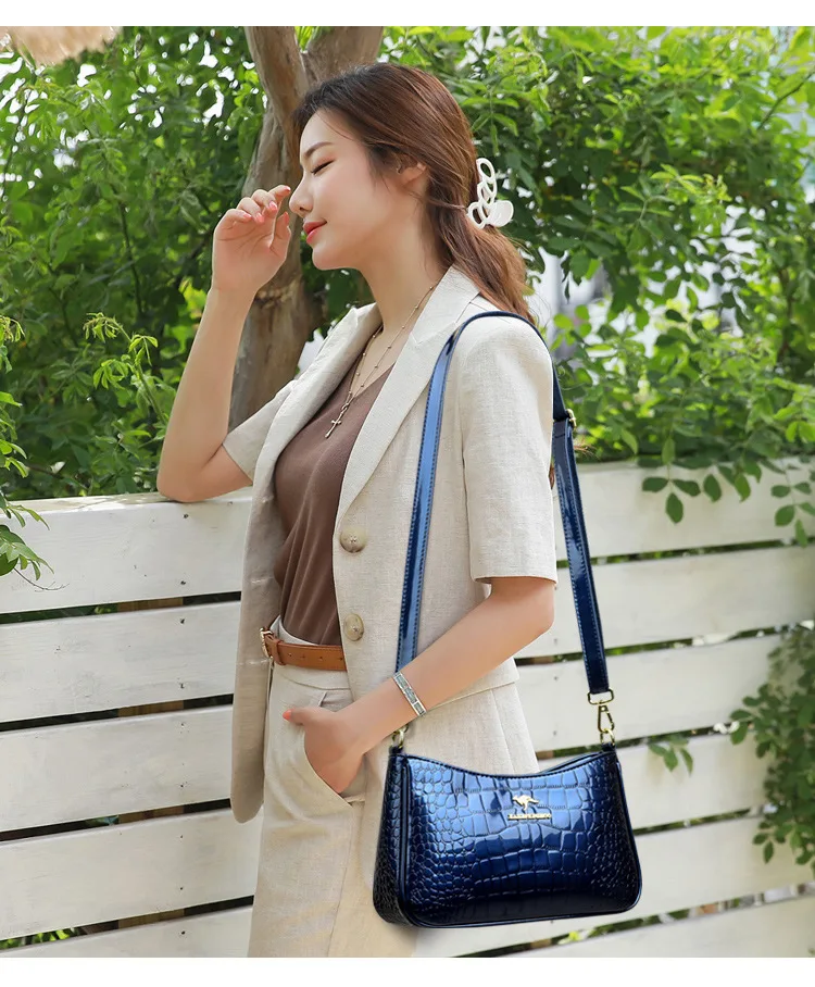 Famous Designer Bags Women Leather Handbags Luxury Ladies Hand Bags Fashion Crocodile Pattern Bag