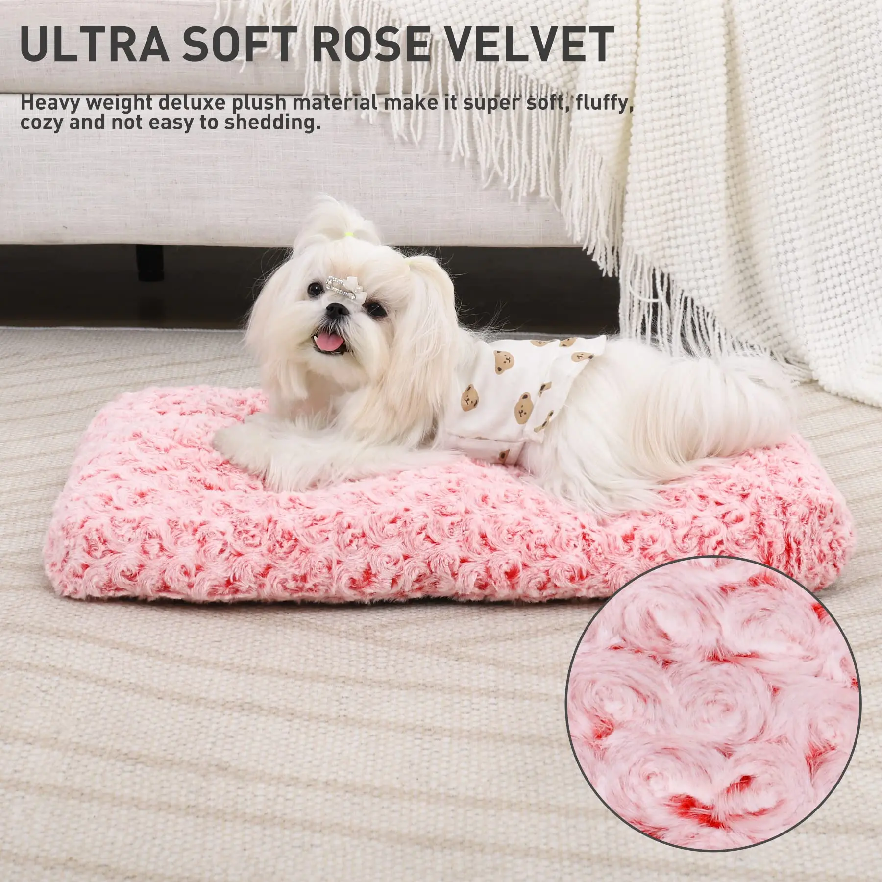 product washable dog bed sofa pet bed with removable cover  non slip bottom-46