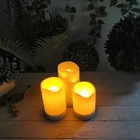 Candle Candle Solar Powered Candle Solar Powered Table Plastic Candle Light-Solar LED Outdoor Wedding Decor Candle