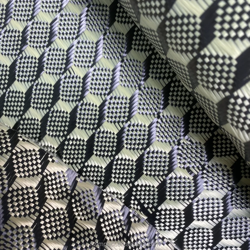 Original Factory 3k 240gsm Aramid Plaid Yellow Jacquard Carbon Fibre Cloth Original Factory 3k 240gsm Aramid Plaid Yellow Jacquard Carbon Fibre Cloth