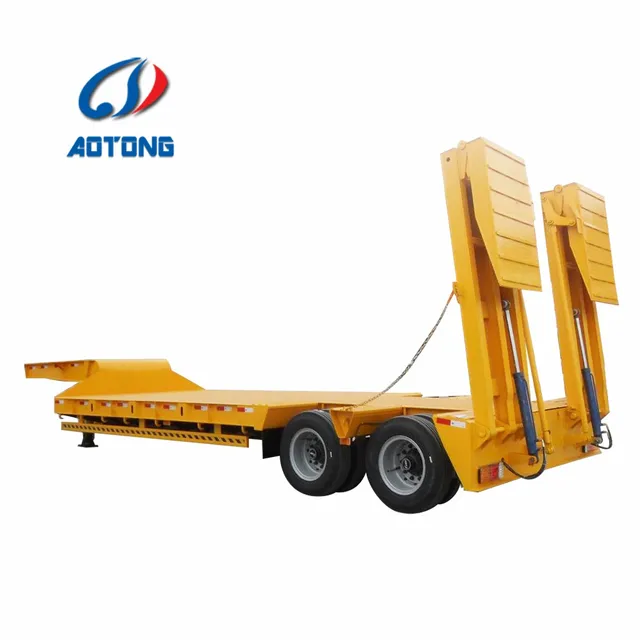 2 axle low bed semi truck trailers gooseneck lowbed trailer price dimensions in nigeria