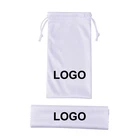 Black White Gray High Quality Soft Eyeglasses Bag Microfiber Sunglasses Pouch Custom Logo