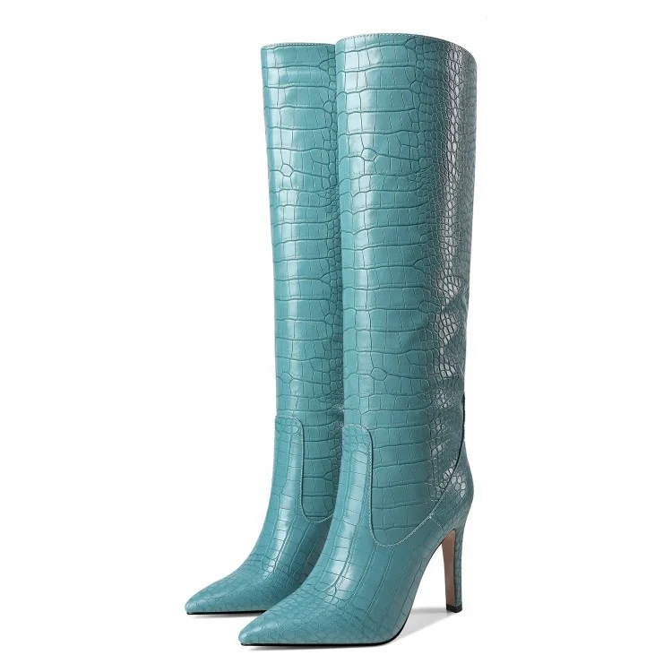 green crocodile boots