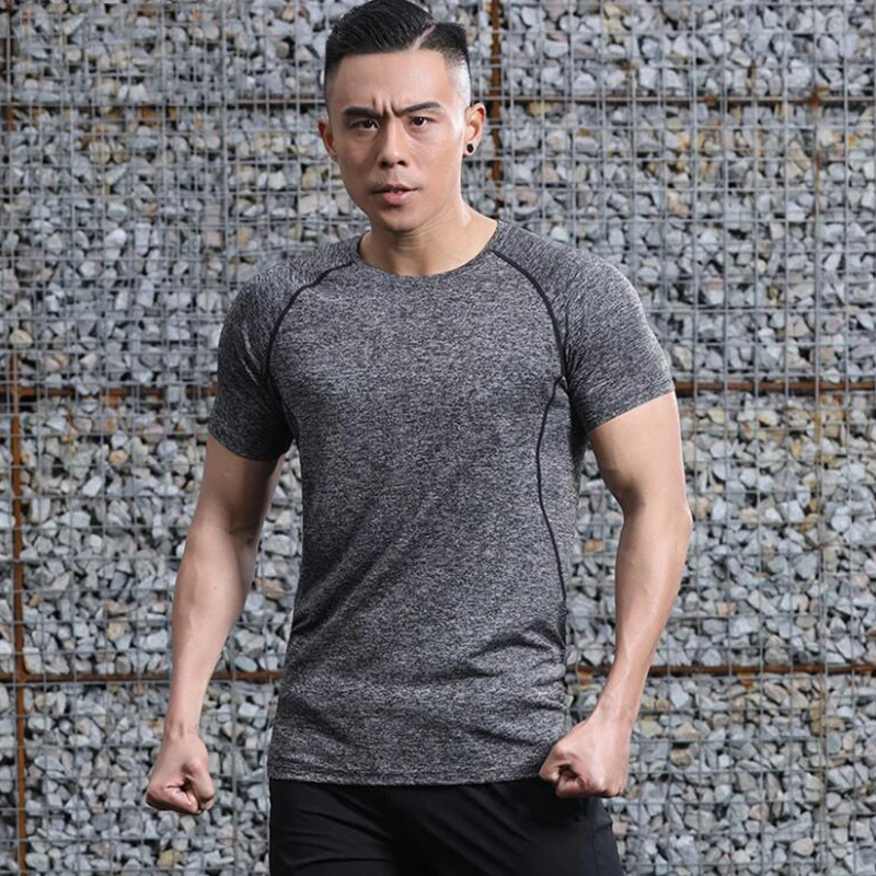 Cationic quick-drying T-shirt short-sleeved summer sports fitness undershirt outdoor yoga quick-drying