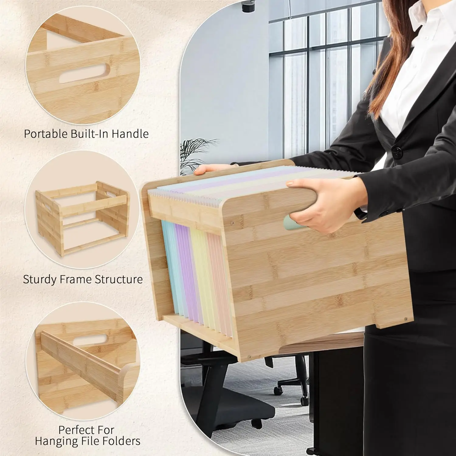 product natural bamboo hanging file folder box organizer with handle letter size portable desktop file storage for home office desk-10