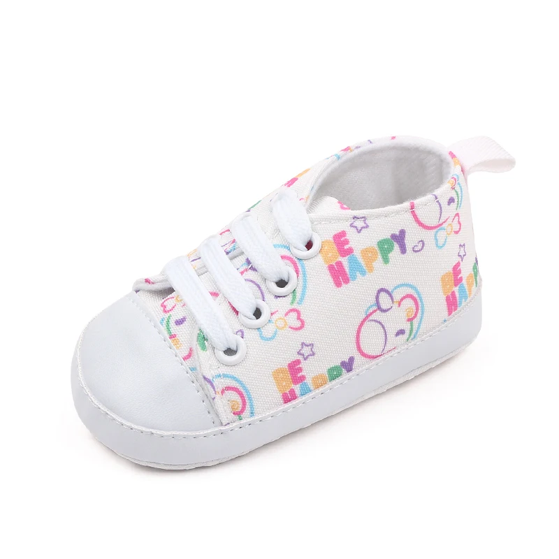 Cute Baby Girls and Boys Canvas Toddler Shoes Animal Pattern with Breathable Anti-Slip Features for Spring and Autumn factory
