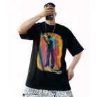 Print Men's T-shirt Custom Hip Hop Oversized 200 Gsm Tshirt Men's Screen Printed Tshirt