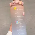 Plastic Bottle Plastic 64OZ Plastic Sports Matte Straw Motivational Water Bottle With Time Maker
