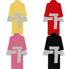 Cotton Sleepwear Cotton Bath Robe Winter 100% Cotton Luxury Brand Pure Cotton Jacquard Sleepwear Bathrobe
