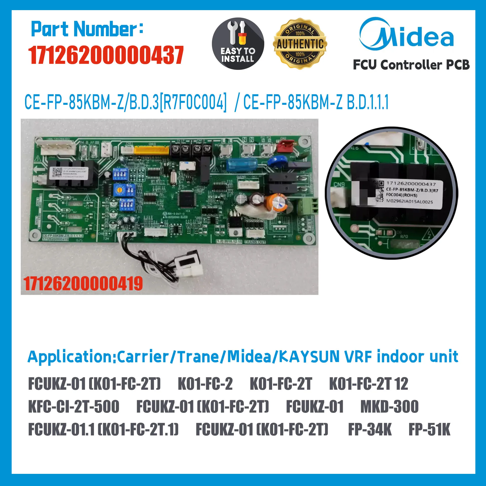 Fan Coil Unit, 17126200000437, 17126200000419, FCU, PCB - detail 4