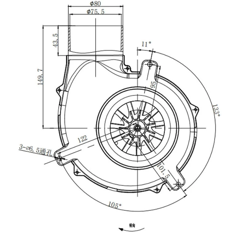 Centrifugal Fan, 220V, 55W, 65W - detail 14