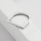 Jewelry Silver Women's Fashion Jewelry Geometric Stainless Steel Silver Ring