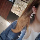 Wholesale Silver Stud Earring 925 Sterling Rhinestone Statement Earrings Multi Layer Hoop Earring
