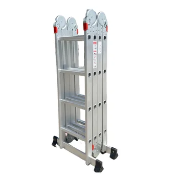 Folding Ladders Aluminum Multi Purpose Ladder Smart escalera de aluminio 4x2 4x3 4x4 4x5 4x6 Steps China Manufacturer