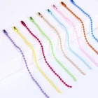 Round Bead Connector Cheap Wholesale Round Painted Metal Iron Ball Bead Chain With Connector