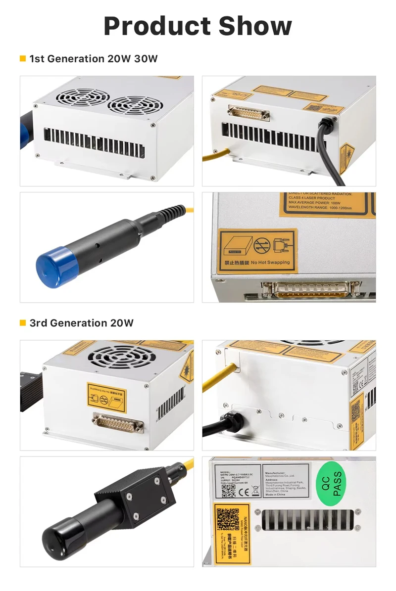 For Cloudray New 20W/30W Laser Fiber Source for Condition Marking Machine
