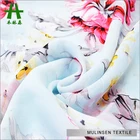 Textile Floral Mulinsen Textile 75D Chiffon Scarf 100% Polyester Floral Print For Women