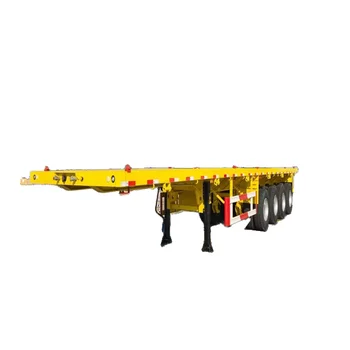 New Style 40ft Hydraulic Lift Semi-Alloy Flatbed Trailer Steel Material from the Philippines