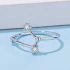 Silver Silver 925 Rings OEM ODM Aries Taurus Zircon Rings 925 Sterling Silver Trendy 12 Zodiac Rings Jewelry Ring