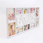 Family Frame Wholesale Wall-mounted Decorating Plastic Simple Family Photo Frame With 10 Openings