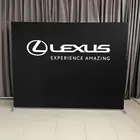 Trade Trade Show Media Wall Display Tension Fabric Pillow Case Custom Back Drop Logo For Event