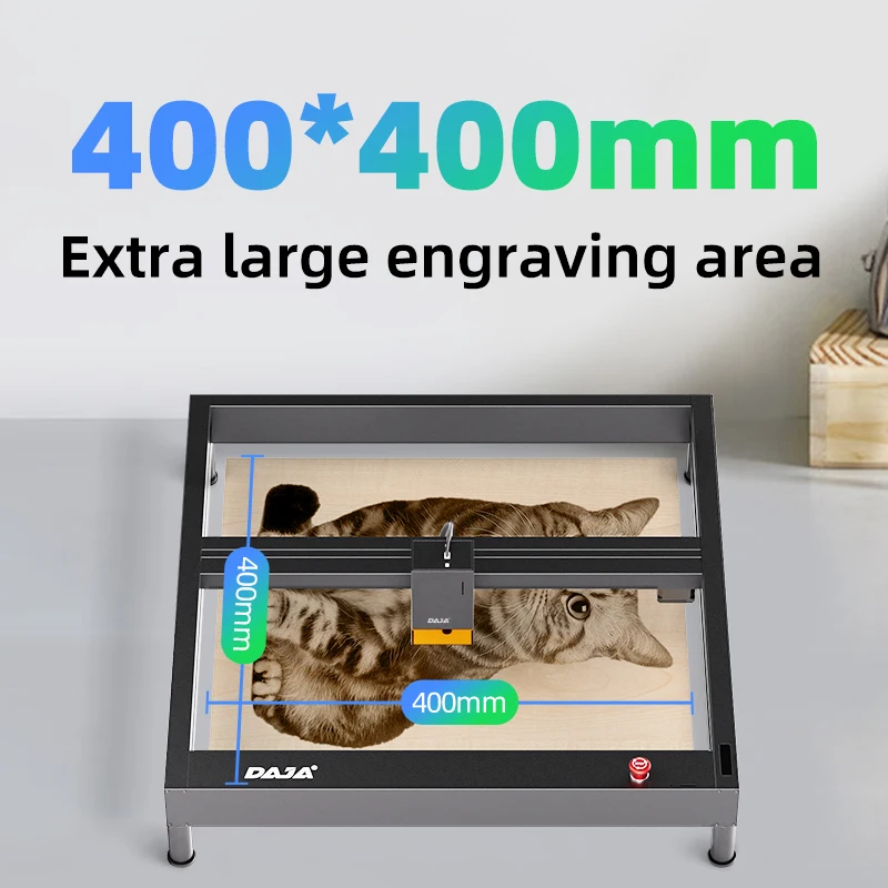 DAJA D4 4040 Laser Engraving Cutting Machine 2W/3W/5W/10W Large Range Engraver for Wood Metal Plastic Paper Glass Rubber MDF