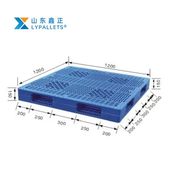 1200*1200mm Heavy Duty Double Side Face 4 way Entry Industrial Reversible Warehouse Use Stackable Large Plastic Pallet