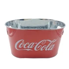 Bucket Custom Promotional Cola Design Metal Tinplate 10L Oval Ice Bucket