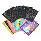 Magic Hot Selling Rainbow Scratch Paper Birthday Gift Scratching Paper Art Set Rainbow Magic Scratch Paper For Kids