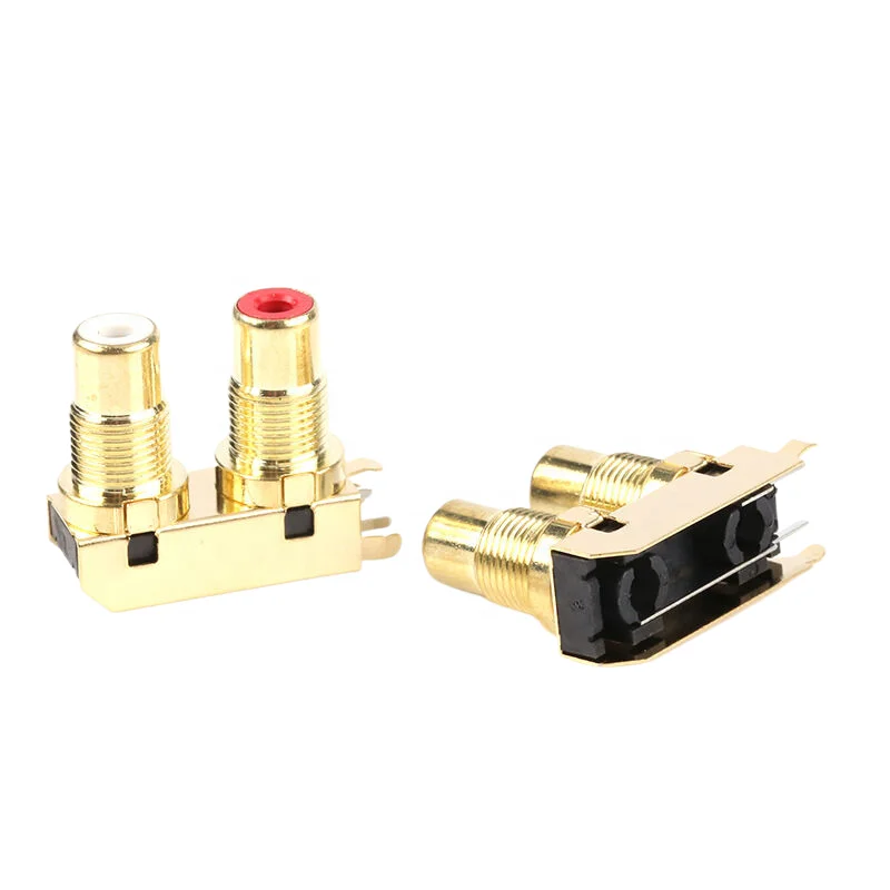 Av Socket 2 Pins Female Dip Pcb Mount Audio Professional Rca Jack