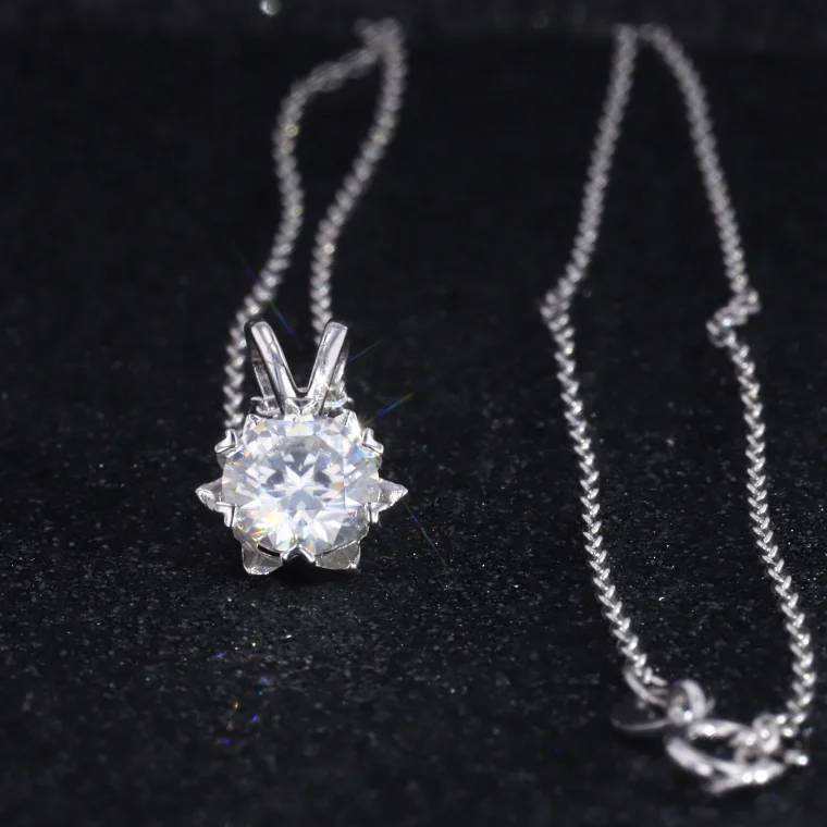 starsgem银饰品项链s925 moissanite钻石吊坠项链