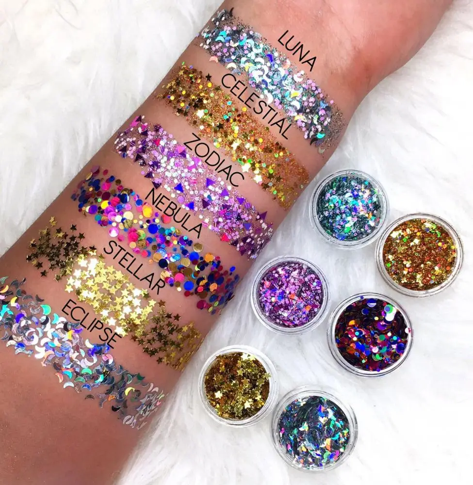 Make Up Holographic Face Chunky Glitters For Festival - Buy Body Glitter,Holographic Glitters,Make Up Glitters Product on Alibaba.com