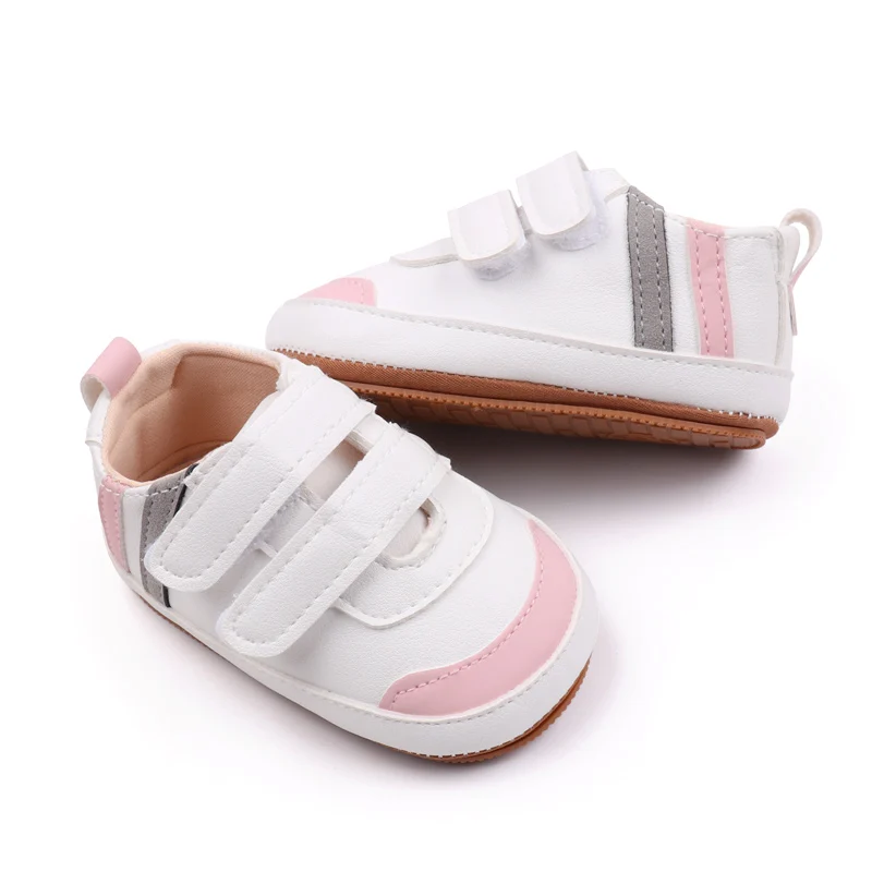 Wholesale Striped Double-Strap Baby Toddler Shoes Casual Fashionable Shoes for Walking factory