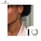 Hoop Hook Hoop Earrings 925 Sterling Silver Hoop Earring Hook Jewelry Making With Black Zircon