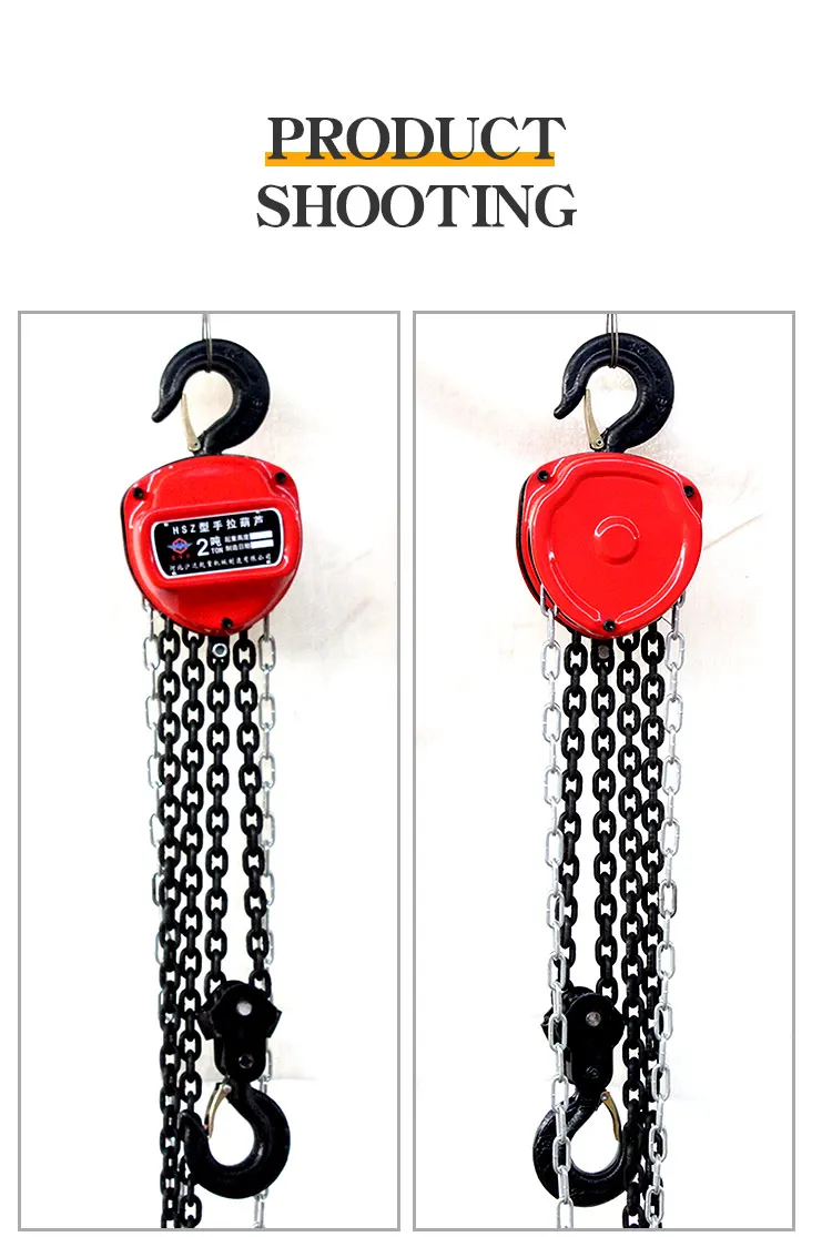 Newest Hot Sale Ton Lifting Tool Hand Manual Pulley Chain Hoist