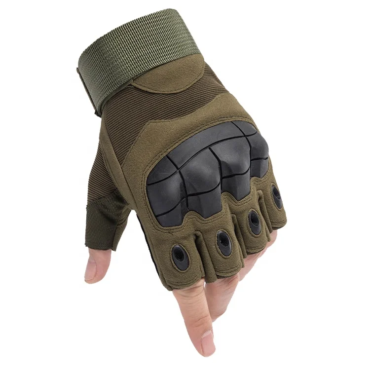 Details about   Outdoor Army Military Tactical Motorcycle Hunt Hard Knuckle Half Finger Gloves 