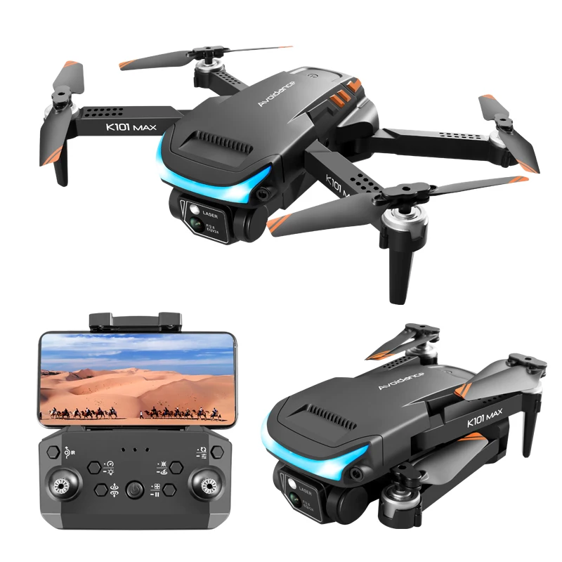 2022 New Coming Hoshi K101 Max Drone 2.4ghz 4ch 4k Dual Camera Optical Flow  Automatic Obstacle Avoidance Pocket Nano Quadcopter - Buy K101 Max 
