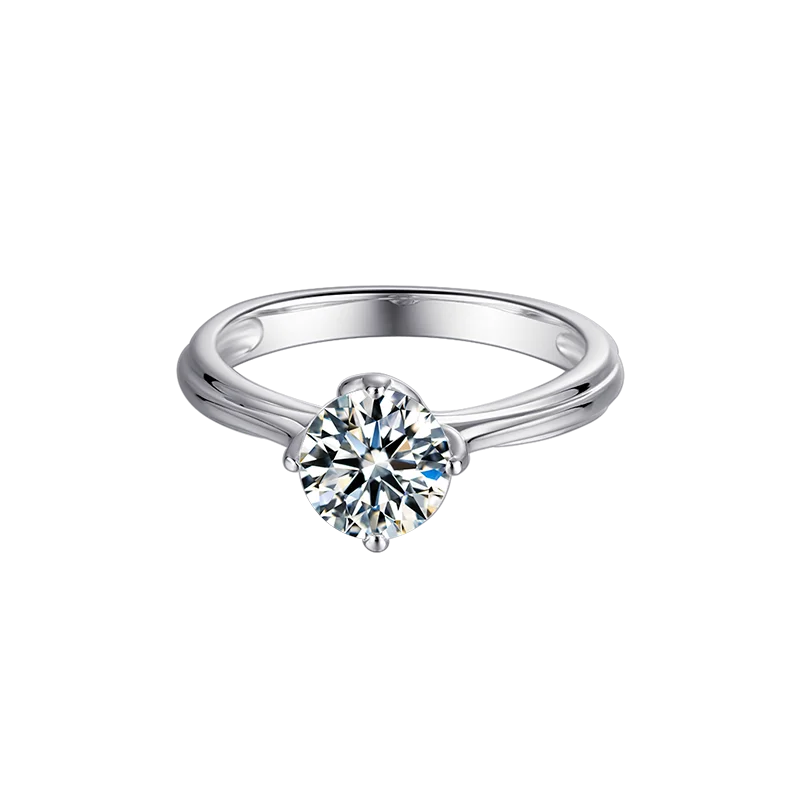 925 Silver 1.0ct VVS Moissanite Rings Wedding Engagement Design Diamond Women Rings