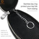 2021 New Arrival Genuine Leather Car Key Protective Full Cover With Metal Zipper Key Chain