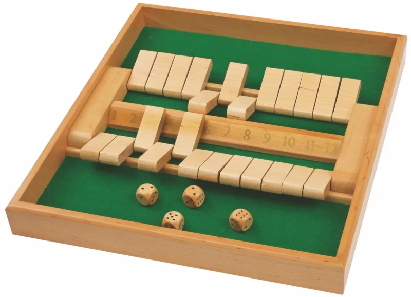 Shut The Box Game wood table game portable