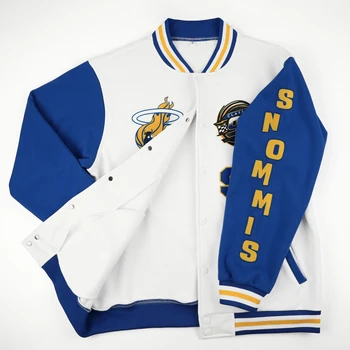 Wholesale OEM Customize Logo Colorful Long Sleeve Patch Stitched Streetwear Letterman Varsity Plus Size Jacket for Men