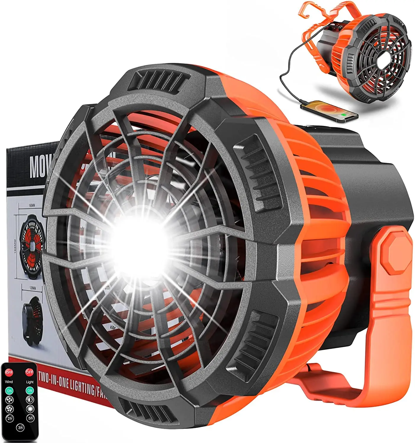 Rechargeable Camping Tent Fan 