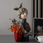 Crafts Resin RIAKEO Home Decore Crafts Resin Beautiful Girl Storage Decor Remote Control Holder Gifts Crafts