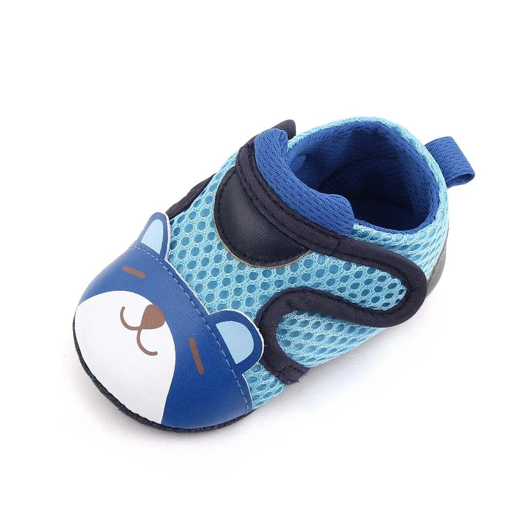 Cartoon Squint Eyes Bear Mesh Fabric Breathable Soft Soled Baby Cute Casual Toddler Shoes supplier
